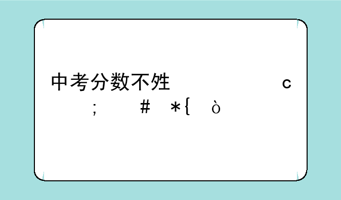 中考分数不够上高中怎么办？