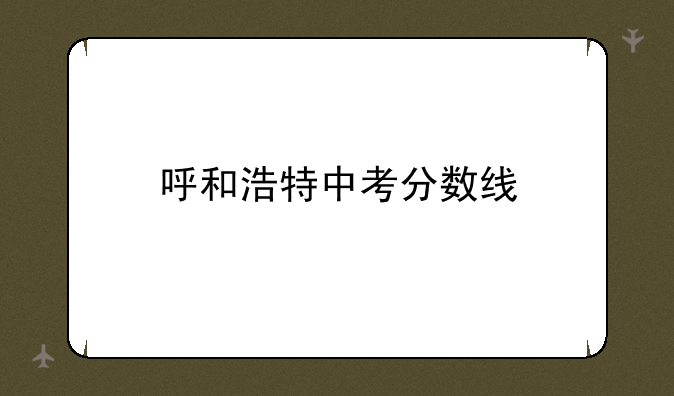 呼和浩特中考分数线
