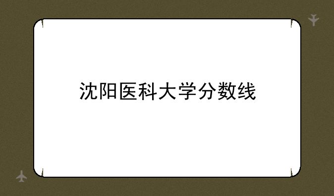 沈阳医科大学分数线