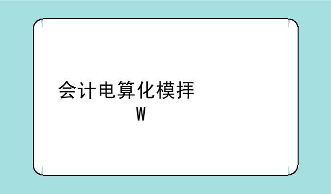 会计电算化模拟客观试题