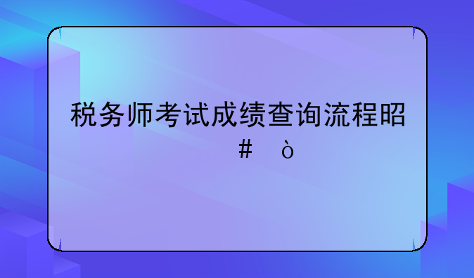 税务师考试成绩查询流程是什么？